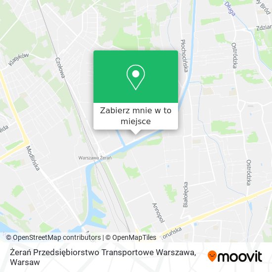 Mapa Żerań Przedsiębiorstwo Transportowe Warszawa