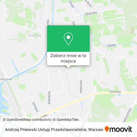 Mapa Andrzej Pniewski Usługi Przedstawicielskie