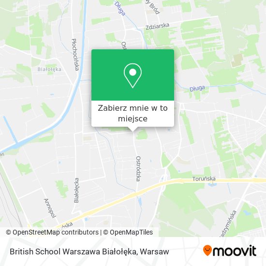 Mapa British School Warszawa Białołęka