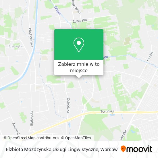 Mapa Elżbieta Możdżyńska Usługi Lingwistyczne