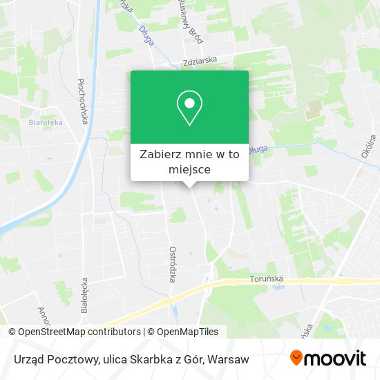 Mapa Urząd Pocztowy, ulica Skarbka z Gór