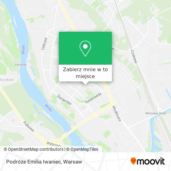 Mapa Podróże Emilia Iwaniec