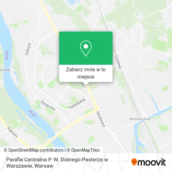 Mapa Parafia Centralna P. W. Dobrego Pasterza w Warszawie