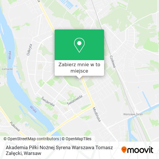 Mapa Akademia Piłki Nożnej Syrena Warszawa Tomasz Załęcki