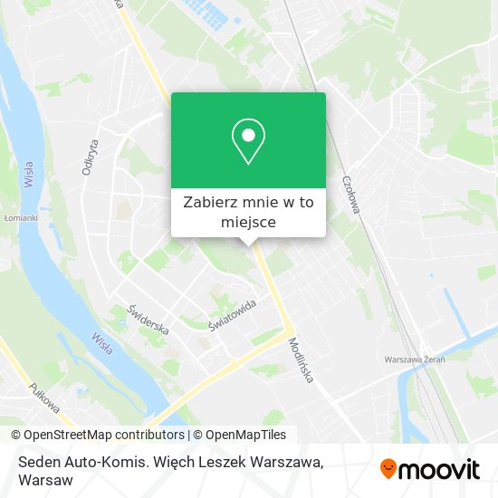 Mapa Seden Auto-Komis. Więch Leszek Warszawa