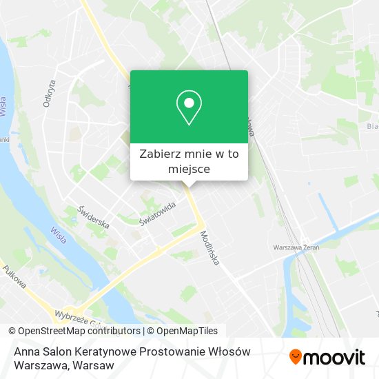 Mapa Anna Salon Keratynowe Prostowanie Włosów Warszawa