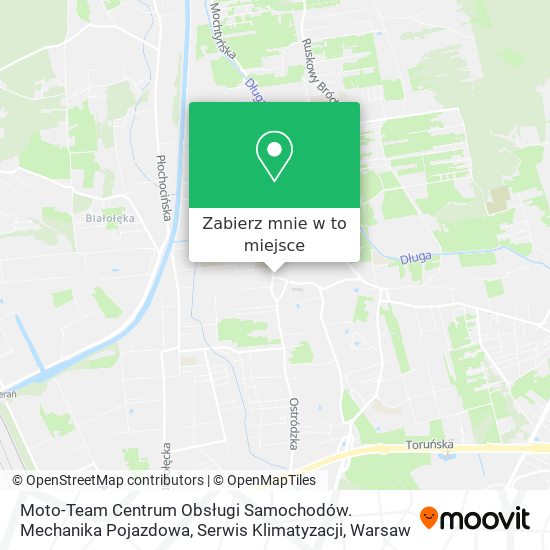 Mapa Moto-Team Centrum Obsługi Samochodów. Mechanika Pojazdowa, Serwis Klimatyzacji