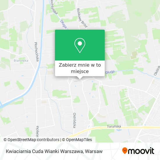 Mapa Kwiaciarnia Cuda Wianki Warszawa