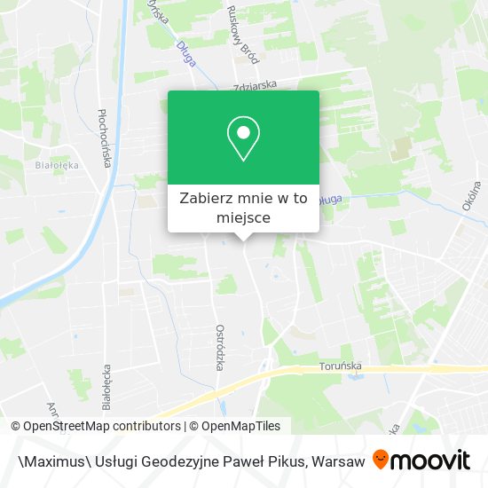 Mapa \Maximus\ Usługi Geodezyjne Paweł Pikus