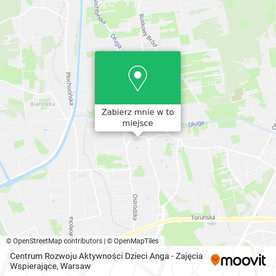 Mapa Centrum Rozwoju Aktywności Dzieci Anga - Zajęcia Wspierające