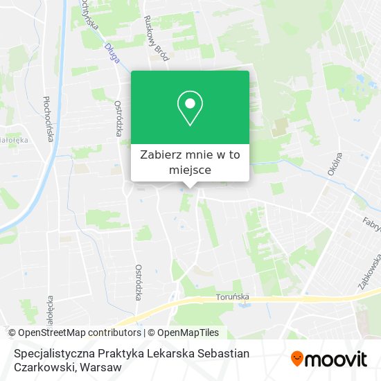 Mapa Specjalistyczna Praktyka Lekarska Sebastian Czarkowski