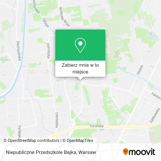 Mapa Niepubliczne Przedszkole Bajka