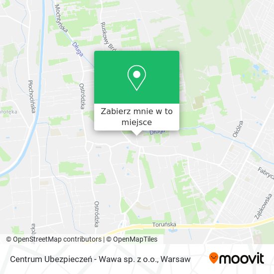 Mapa Centrum Ubezpieczeń - Wawa sp. z o.o.