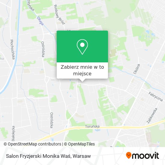 Mapa Salon Fryzjerski Monika Waś