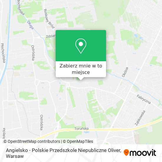 Mapa Angielsko - Polskie Przedszkole Niepubliczne Oliver