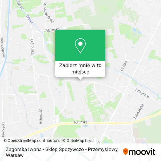 Mapa Zagórska Iwona - Sklep Spożywczo - Przemysłowy