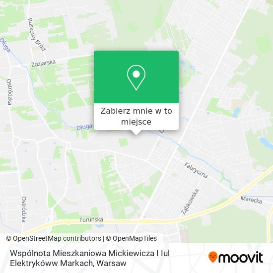 Mapa Wspólnota Mieszkaniowa Mickiewicza I Iul Elektrykóww Markach