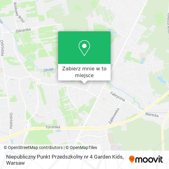 Mapa Niepubliczny Punkt Przedszkolny nr 4 Garden Kids