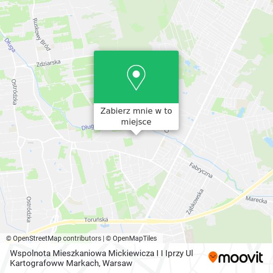 Mapa Wspolnota Mieszkaniowa Mickiewicza I I Iprzy Ul Kartografoww Markach