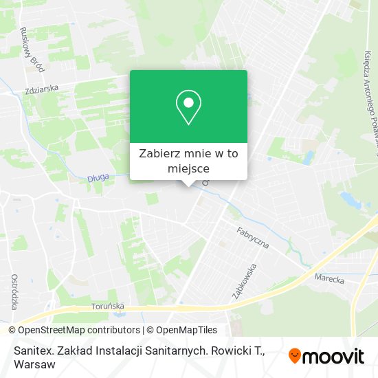 Mapa Sanitex. Zakład Instalacji Sanitarnych. Rowicki T.