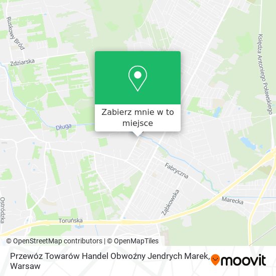 Mapa Przewóz Towarów Handel Obwoźny Jendrych Marek