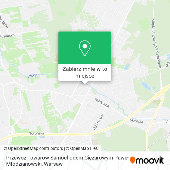 Mapa Przewóz Towarów Samochodem Ciężarowym Paweł Młodzianowski