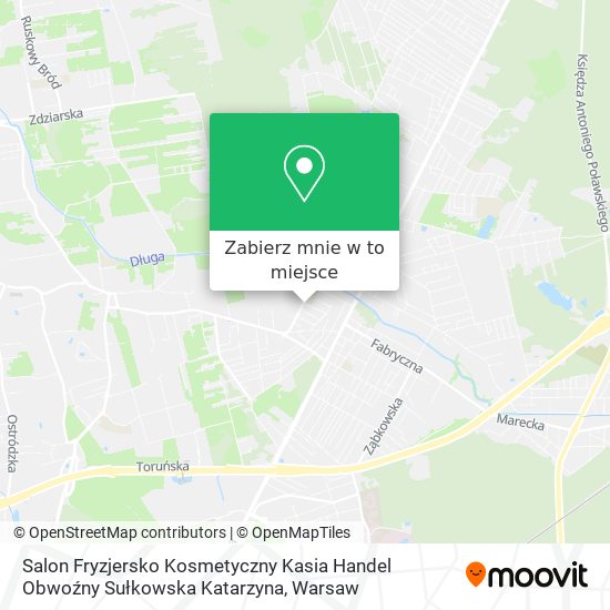 Mapa Salon Fryzjersko Kosmetyczny Kasia Handel Obwoźny Sułkowska Katarzyna