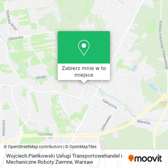 Mapa Wojciech Pieńkowski Usługi Transportowehandel i Mechaniczne Roboty Ziemne