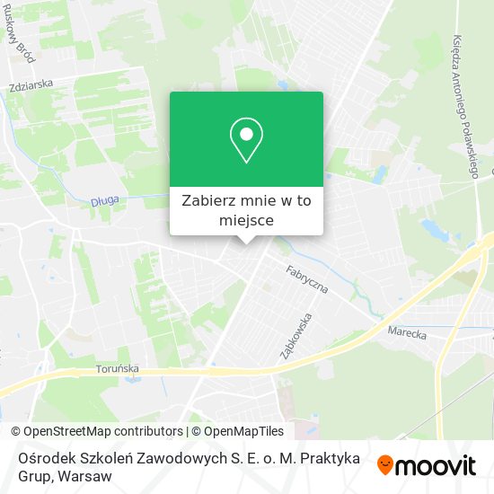 Mapa Ośrodek Szkoleń Zawodowych S. E. o. M. Praktyka Grup