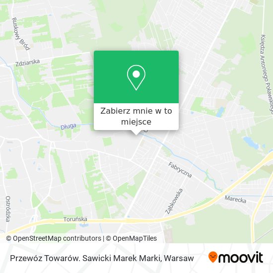 Mapa Przewóz Towarów. Sawicki Marek Marki