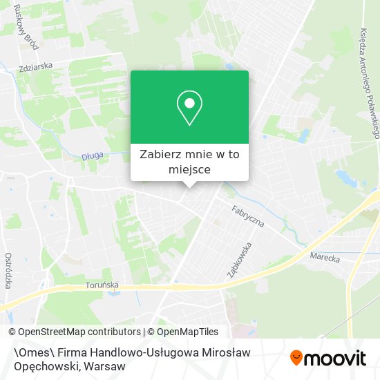 Mapa \Omes\ Firma Handlowo-Usługowa Mirosław Opęchowski