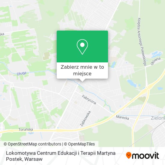 Mapa Lokomotywa Centrum Edukacji i Terapii Martyna Postek