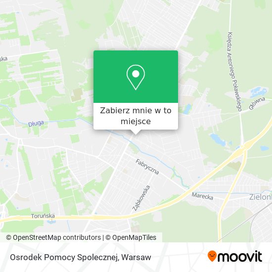 Mapa Osrodek Pomocy Spolecznej