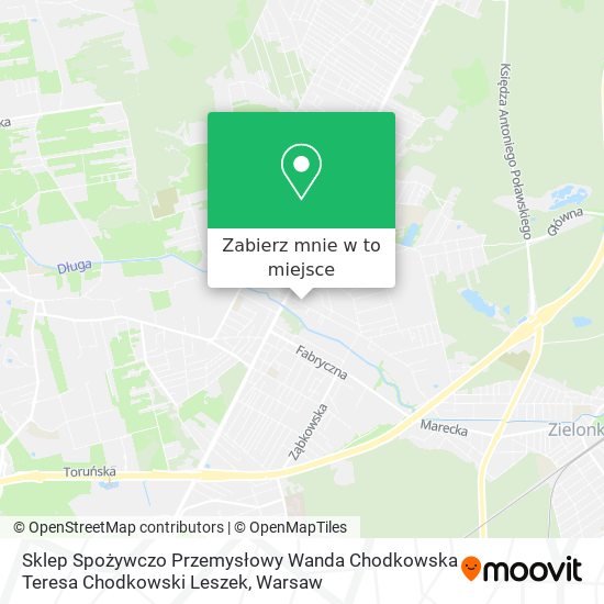 Mapa Sklep Spożywczo Przemysłowy Wanda Chodkowska Teresa Chodkowski Leszek