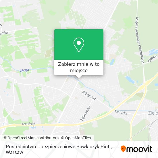 Mapa Pośrednictwo Ubezpieczeniowe Pawlaczyk Piotr