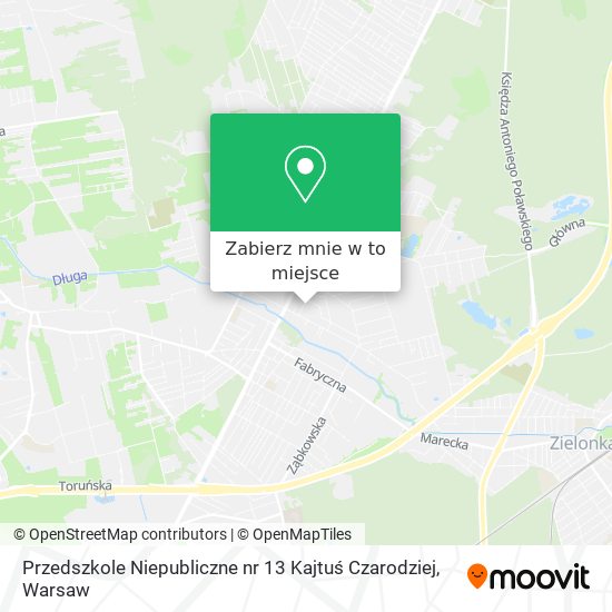 Mapa Przedszkole Niepubliczne nr 13 Kajtuś Czarodziej