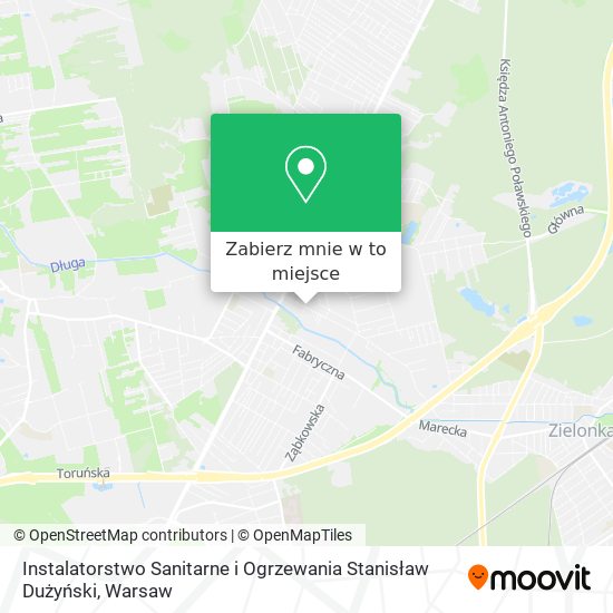 Mapa Instalatorstwo Sanitarne i Ogrzewania Stanisław Dużyński