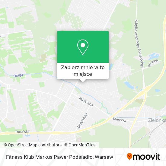 Mapa Fitness Klub Markus Paweł Podsiadło