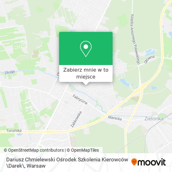 Mapa Dariusz Chmielewski Ośrodek Szkolenia Kierowców \Darek\