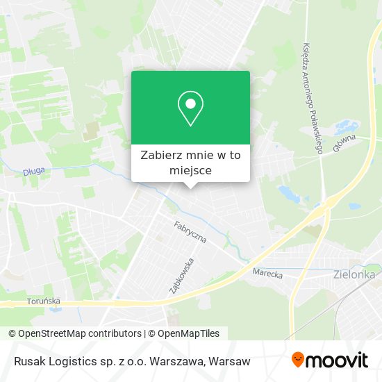 Mapa Rusak Logistics sp. z o.o. Warszawa