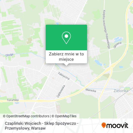 Mapa Czapliński Wojciech - Sklep Spożywczo - Przemysłowy