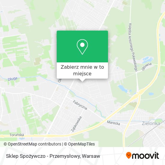 Mapa Sklep Spożywczo - Przemysłowy