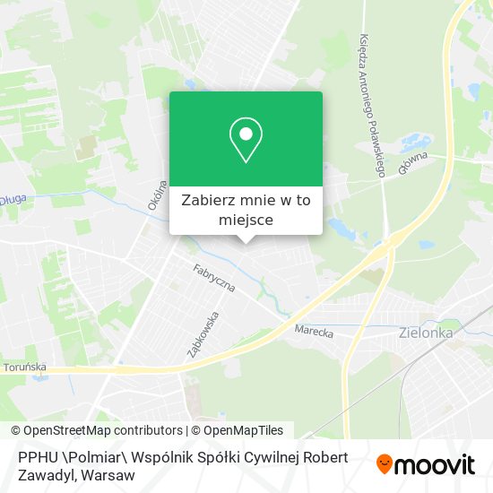 Mapa PPHU \Polmiar\ Wspólnik Spółki Cywilnej Robert Zawadyl