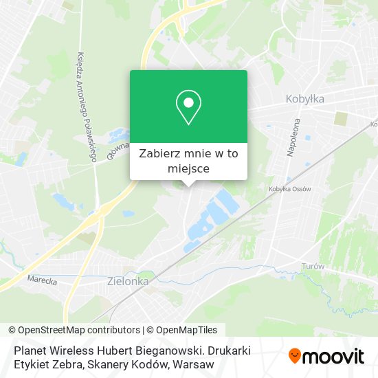 Mapa Planet Wireless Hubert Bieganowski. Drukarki Etykiet Zebra, Skanery Kodów