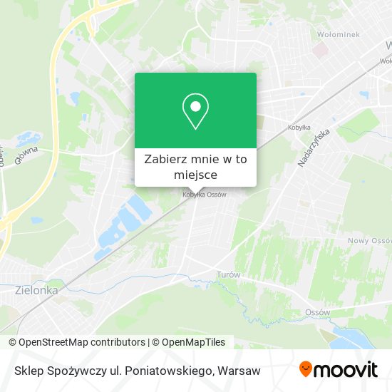 Mapa Sklep Spożywczy ul. Poniatowskiego