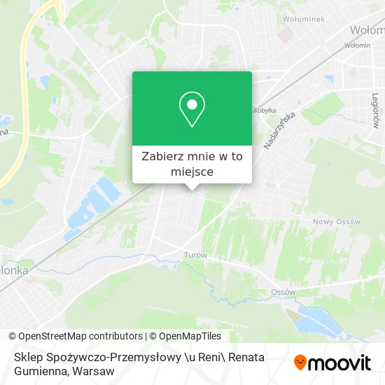 Mapa Sklep Spożywczo-Przemysłowy \u Reni\ Renata Gumienna