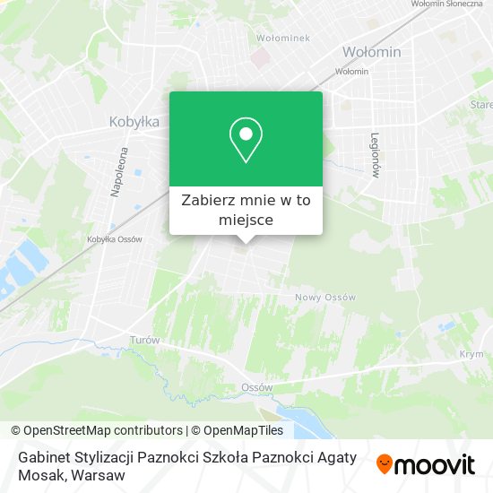 Mapa Gabinet Stylizacji Paznokci Szkoła Paznokci Agaty Mosak