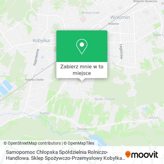 Mapa Samopomoc Chłopska Spółdzielnia Rolniczo-Handlowa. Sklep Spożywczo-Przemysłowy Kobyłka