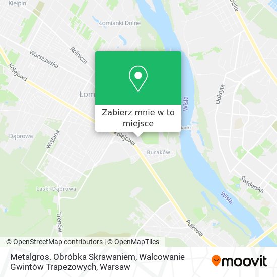 Mapa Metalgros. Obróbka Skrawaniem, Walcowanie Gwintów Trapezowych