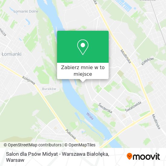 Mapa Salon dla Psów Midyat - Warszawa Białołęka